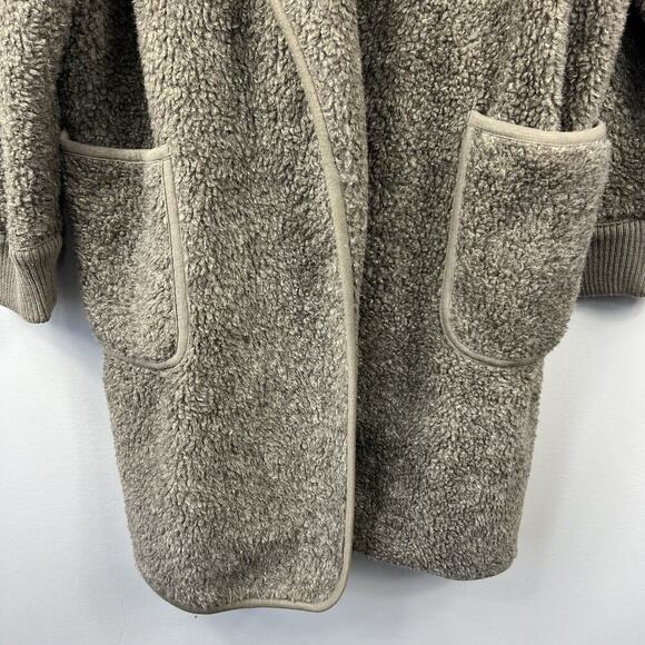 Plenty by Tracy Reese Taupe Sherpa Wool Blend Mohair Jacket Coat Sz P/S - Picture 6 of 16